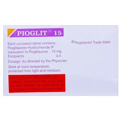 Pioglit 15mg Tablet 10s