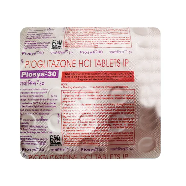 Piosys 30mg Tablet 30s