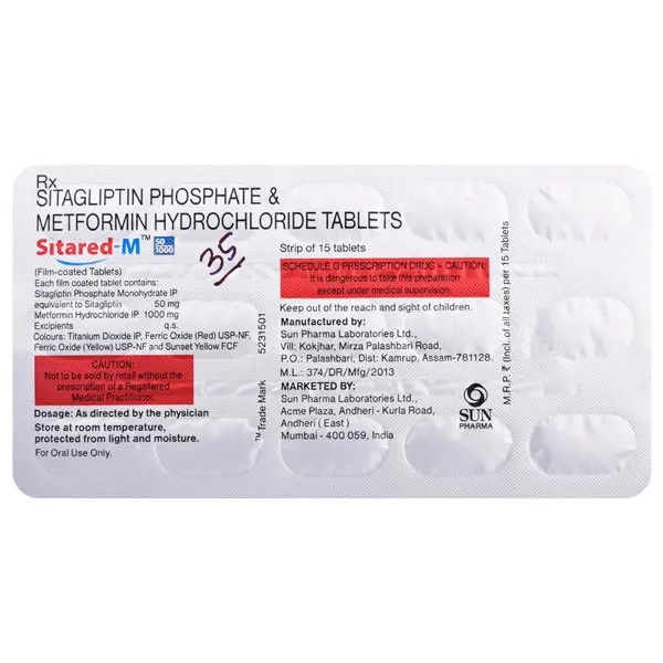 Sitared M 50/1000 Tablet 15s