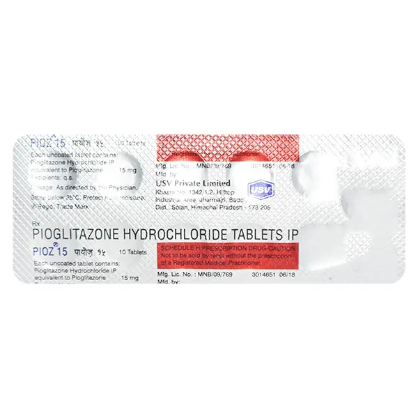 Pioz 15mg Tablet 10s