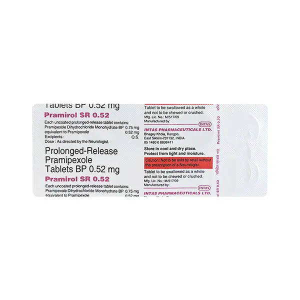 Pramirol SR 0.52mg Tablet 10s