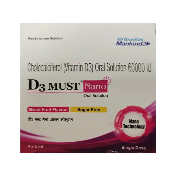 D3 Must Nano Oral Solution Mix Fruit Sugar Free 5ml