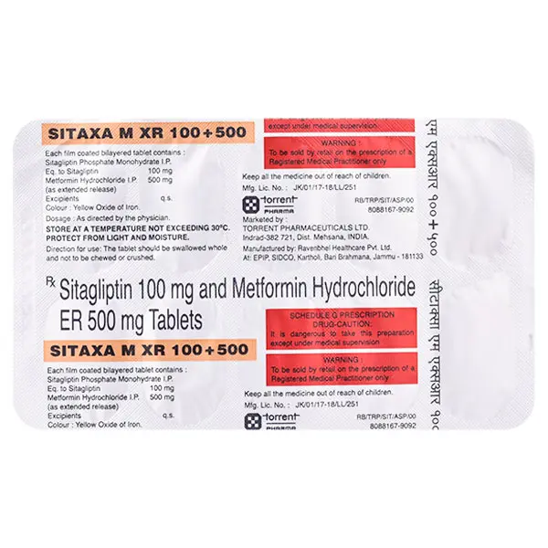 Sitaxa M XR 100+500 Tablet 10s