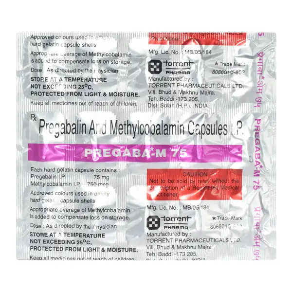Pregaba M 75mg Capsule 15s