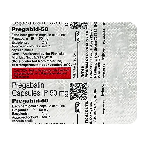 Pregabid 50mg Capsule