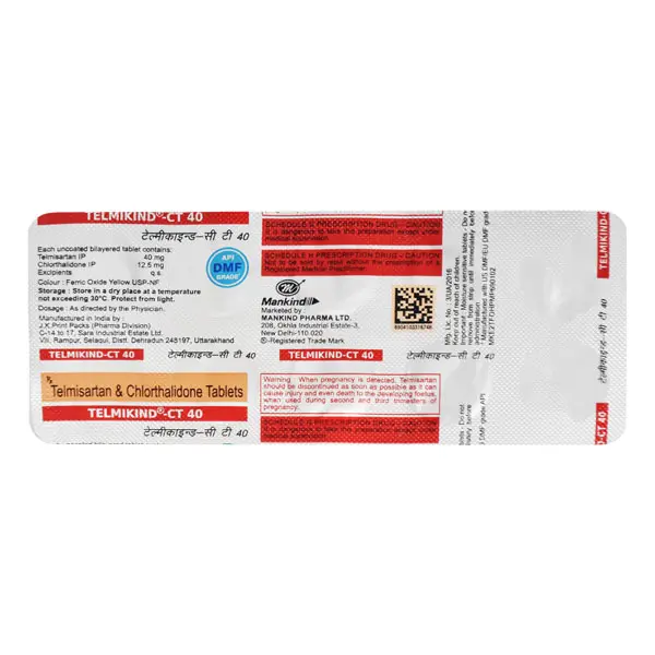 Telmikind CT 40 Tablet 10s