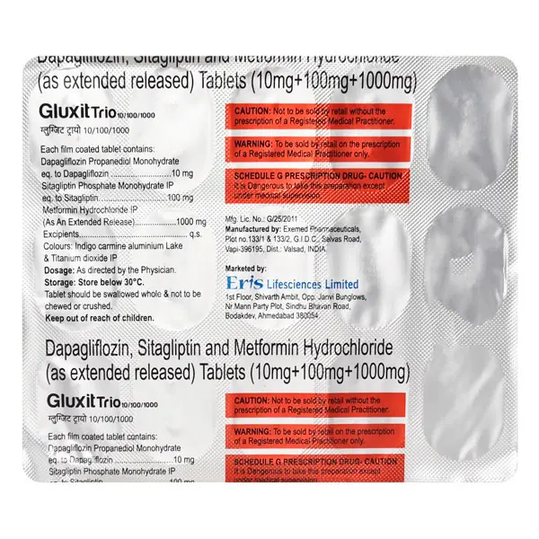 Gluxit Trio 10/100/1000 Tablet 15s