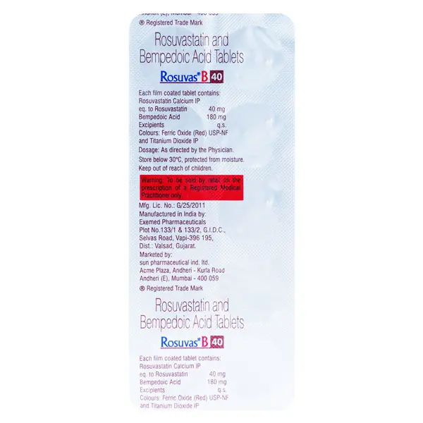 Rosuvas B 40 Tablet 10s