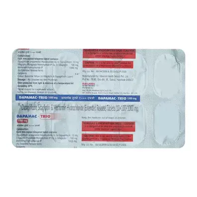 Dapamac Trio 1000 Tablet 10s