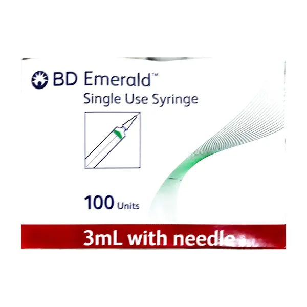 BD Emerald Syringe 3ml with Needle 24G x 1 inch