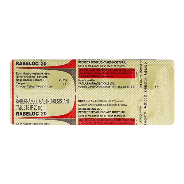 Rabeloc 20mg Tablet 10s