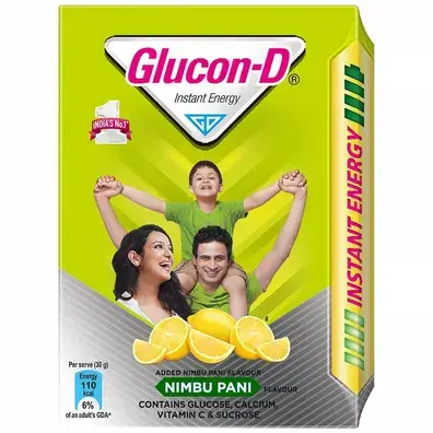 Glucon D Instant Energy Health Drink Nibu Pani 125g