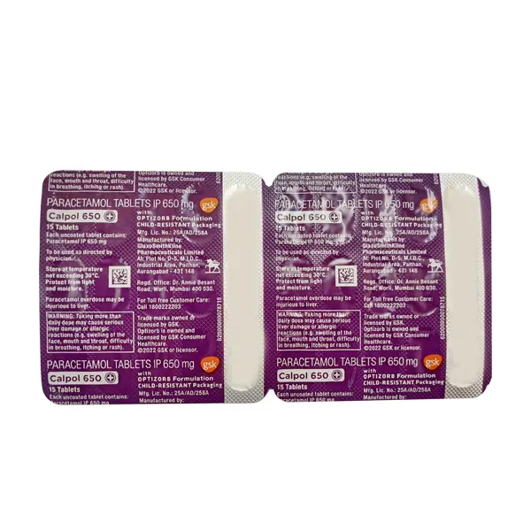 Calpol 650mg Tablet