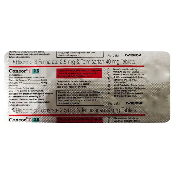 Concor T 2.5 10 Tablet Tablet 10s