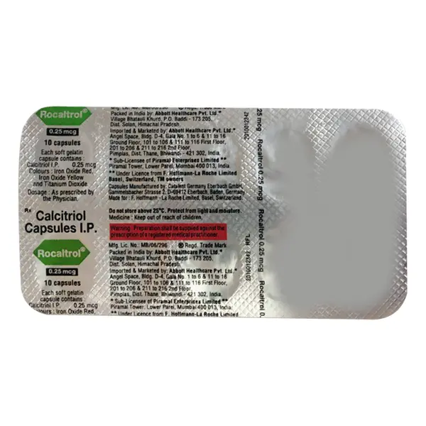 Rocaltrol 0.25mcg Capsule 10s