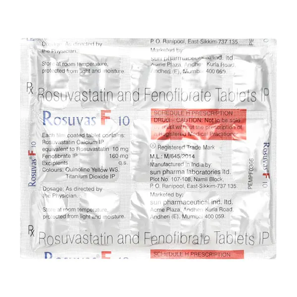 Rosuvas F 10mg Tablet
