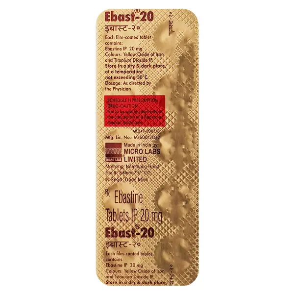 Ebast 20mg Tablet 15s