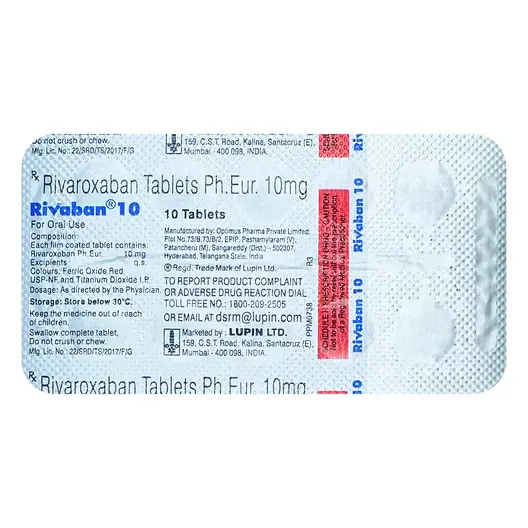 Rivaban 10mg Tablet 10s
