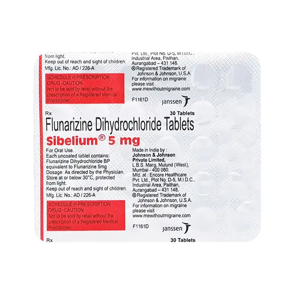 Sibelium 5mg Tablet 30s