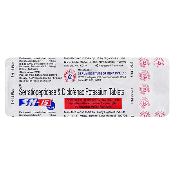 SN Plus 15mg Tablet 10s