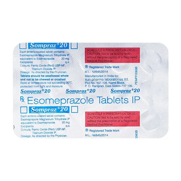 Sompraz 20mg Tablet 15s