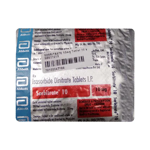 Sorbitrate 10mg Tablet 50s