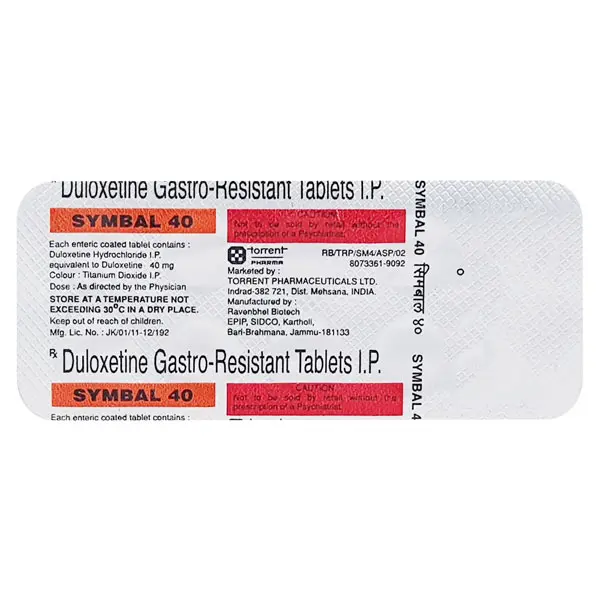 Symbal 40mg Tablet 10s