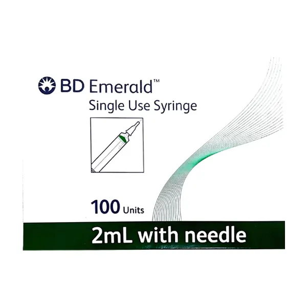 BD Emerald Syringe 2ml with Needle 24G