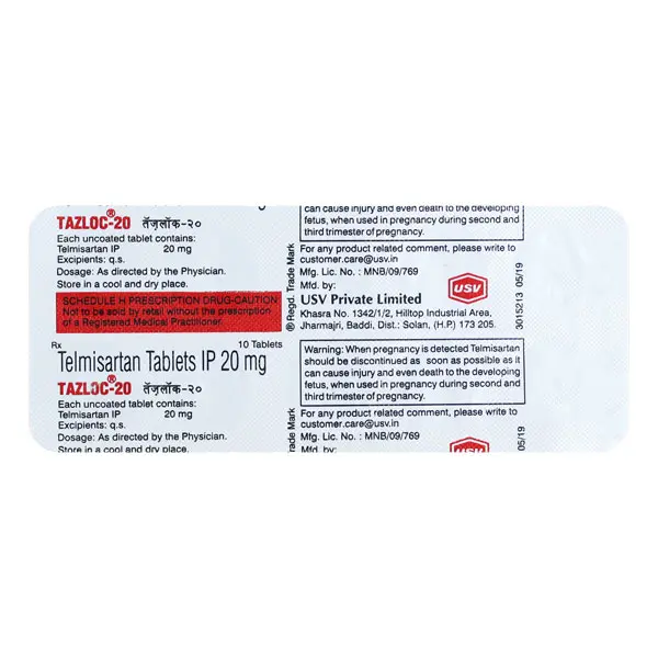 Tazloc 20mg Tablet 10s