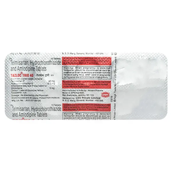 Tazloc Trio 40mg Tablet