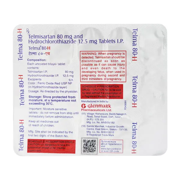 Telma H 80mg Tablet 15s