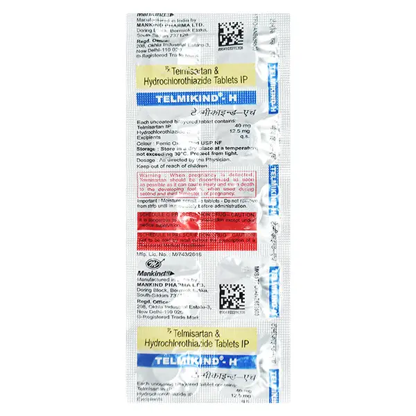 Telmikind H 40mg Tablet