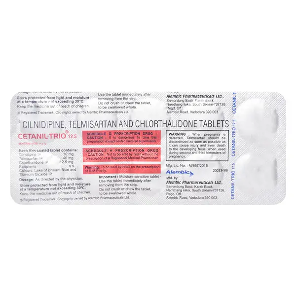 Cetanil Trio 12.5 10 Tablet Tablet 10s