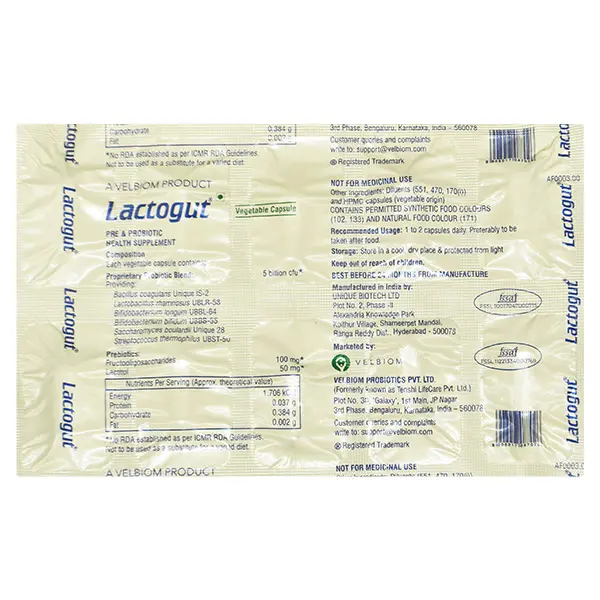 Lactogut Capsule 10 Capsules 10s