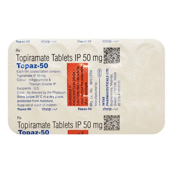 Topaz 50mg Tablet 15s