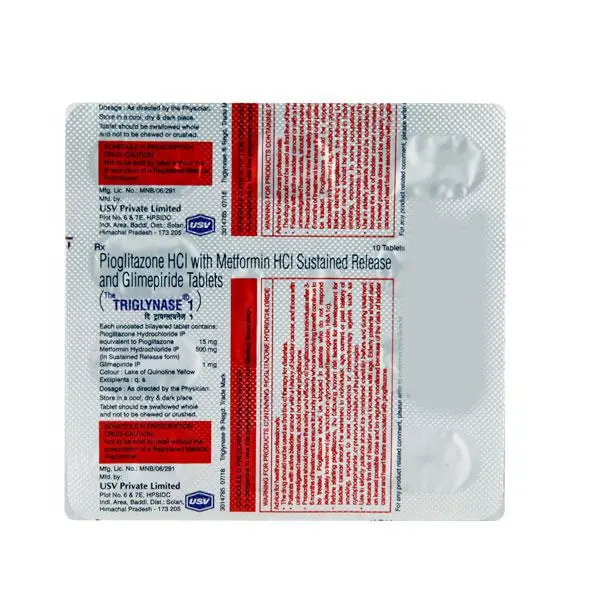 Triglynase 1mg Tablet