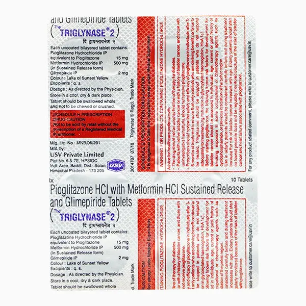 Triglynase 2mg Tablet