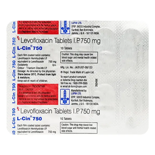 L Cin 750 Tablet 10s
