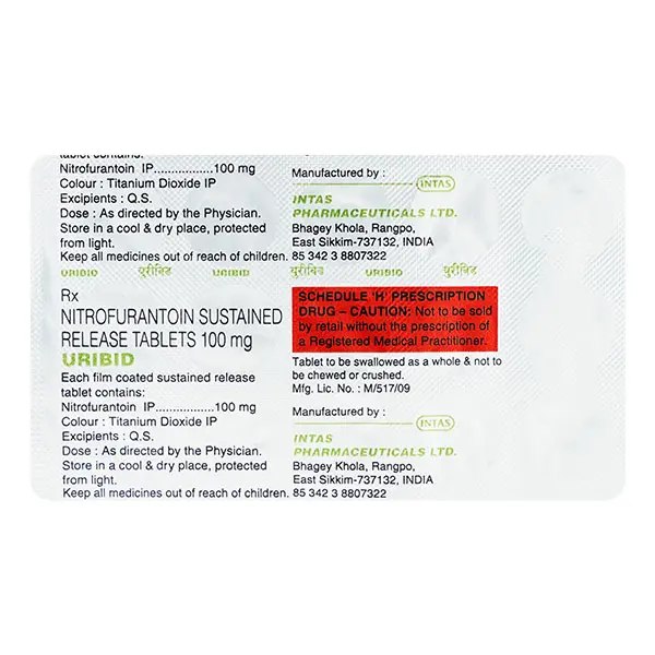 Uribid 100mg Tablet 15s