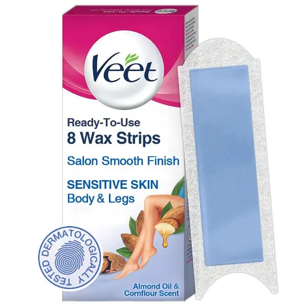 Veet Half Body Wax Strips Sensitive Skin 8 Piece 8s