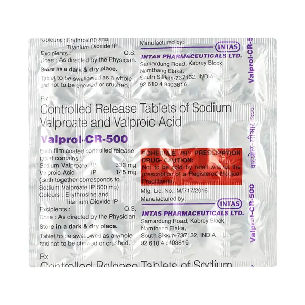 Valprol CR 500mg Tablet 15s