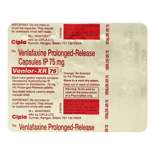 Venlor XR 75mg Capsule 10s