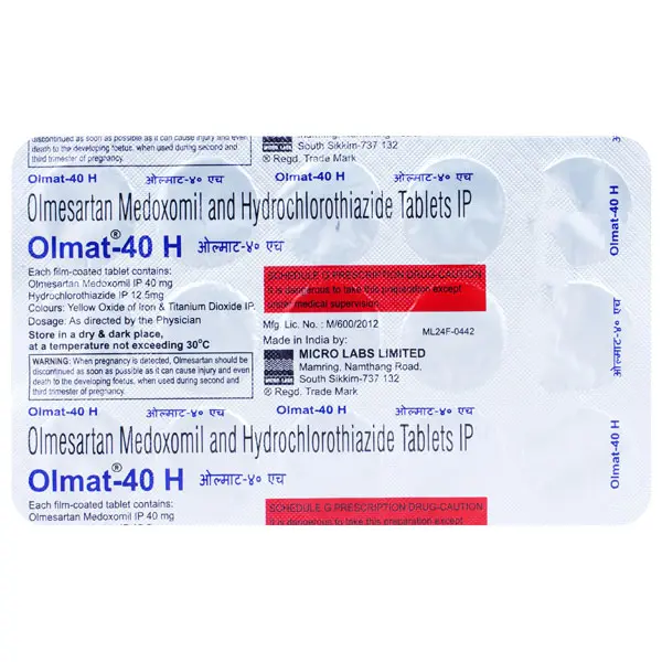 Olmat H 40mg Tablet 15s