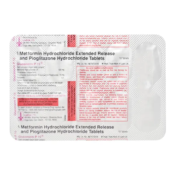 Gluconorm P 15 mg Tablet 10s