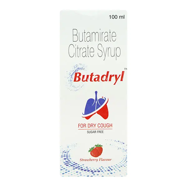Butadryl Strawberry Sugar Free Syrup 100ml