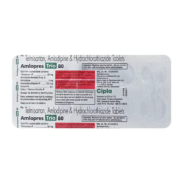 Amlopres Trio 80 mg Tablet 10s