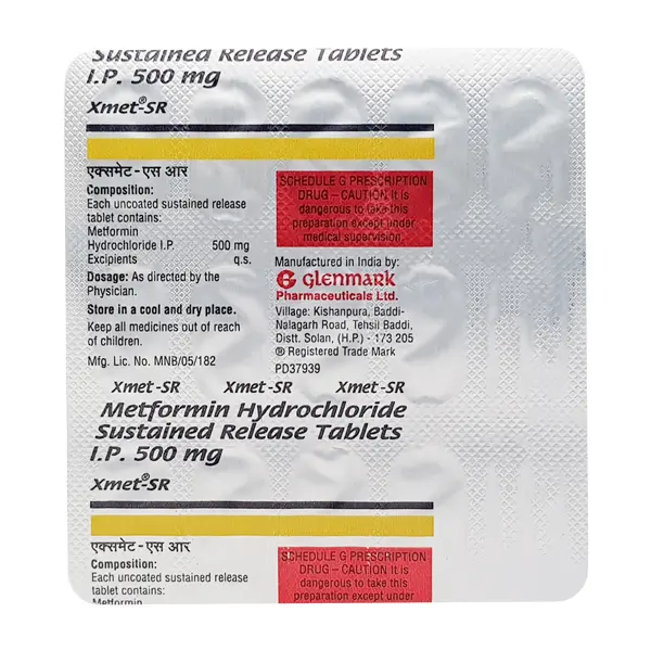 Xmet SR 500mg Tablet 15s