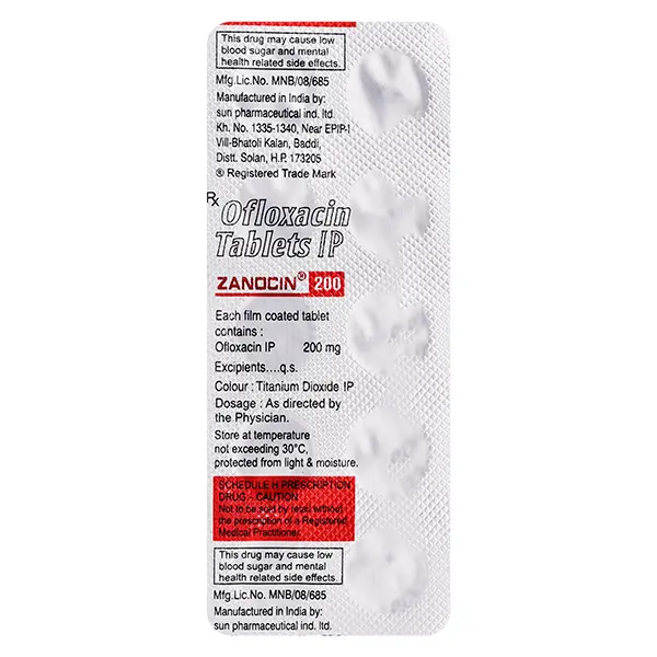 Zanocin 200mg Tablet 10s