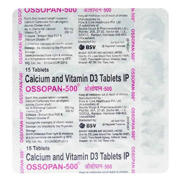 Ossopan 500mg Tablet 15s