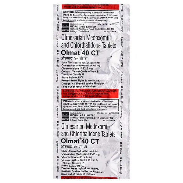 Olmat CT 40 mg 15 Tablet